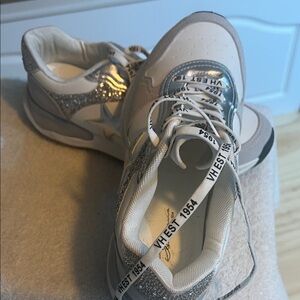 Vintage Havana White & Silver Platform Sneaker